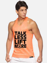 Neon Orange Talk Less Lift More Performance Stringer