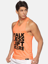 Neon Orange Talk Less Lift More Performance Stringer