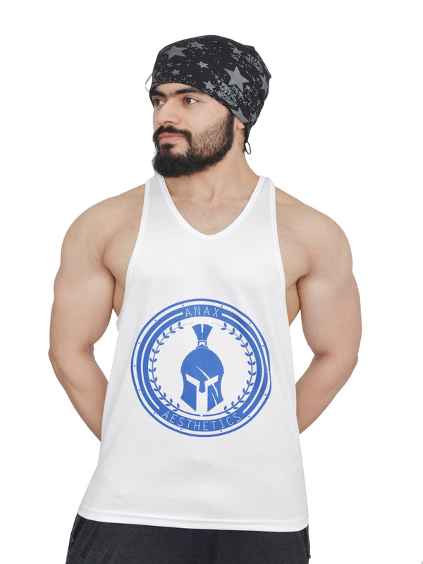 White Big Logo Performance Stringer