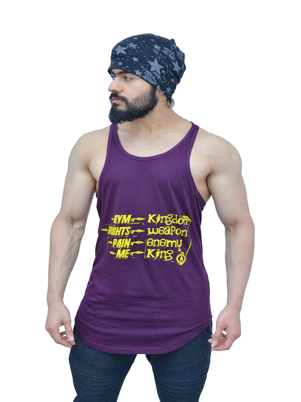 Concord Purple & Yellow Spartan Quote Arc Stringer