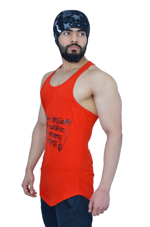 Rising Red & Black Spartan Quote Arc Stringer