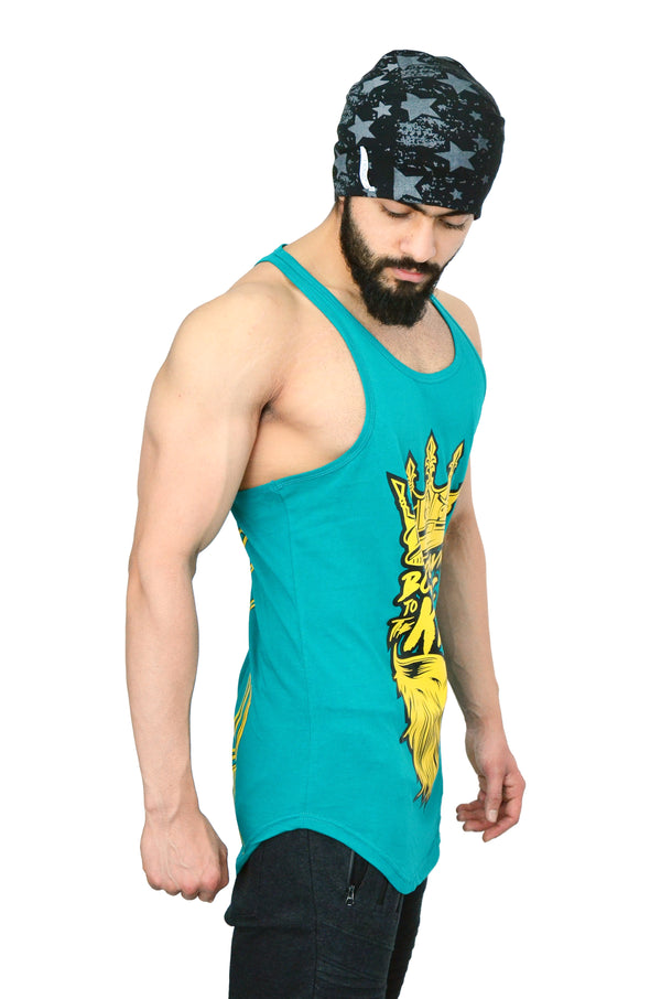 Caribbean Teal & Yellow Bow Down Arc Stringer