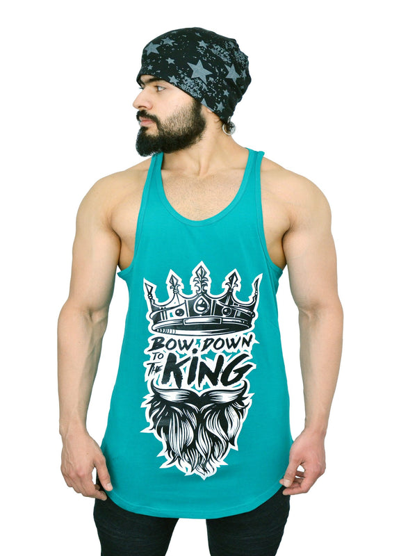 Caribbean Teal & Black Bow Down Arc Stringer