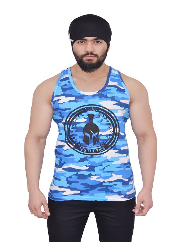 Storm Blue Camouflage Big Logo Stringer