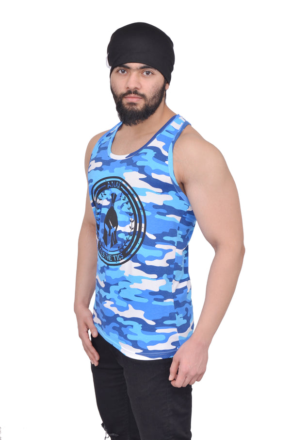 Storm Blue Camouflage Big Logo Stringer