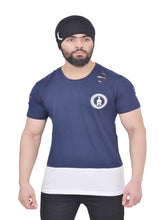 Navy Blue Dual Drop T-Shirt (Distressed)